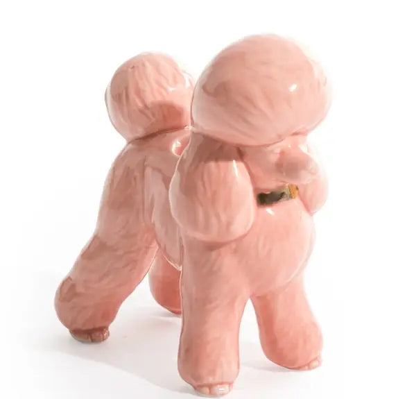 Pink Poodle Ceramic Candle Holder
