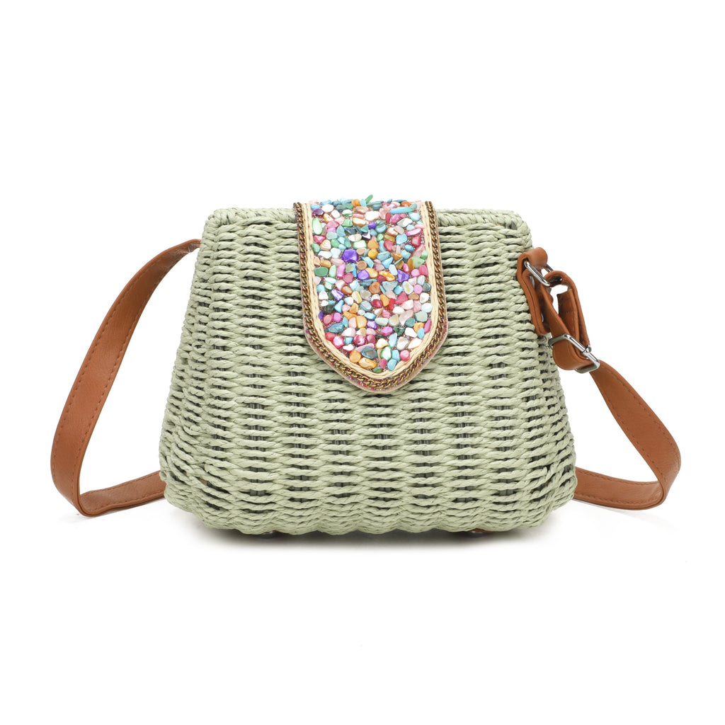 Pastel Gem Basket Cross Body Bag