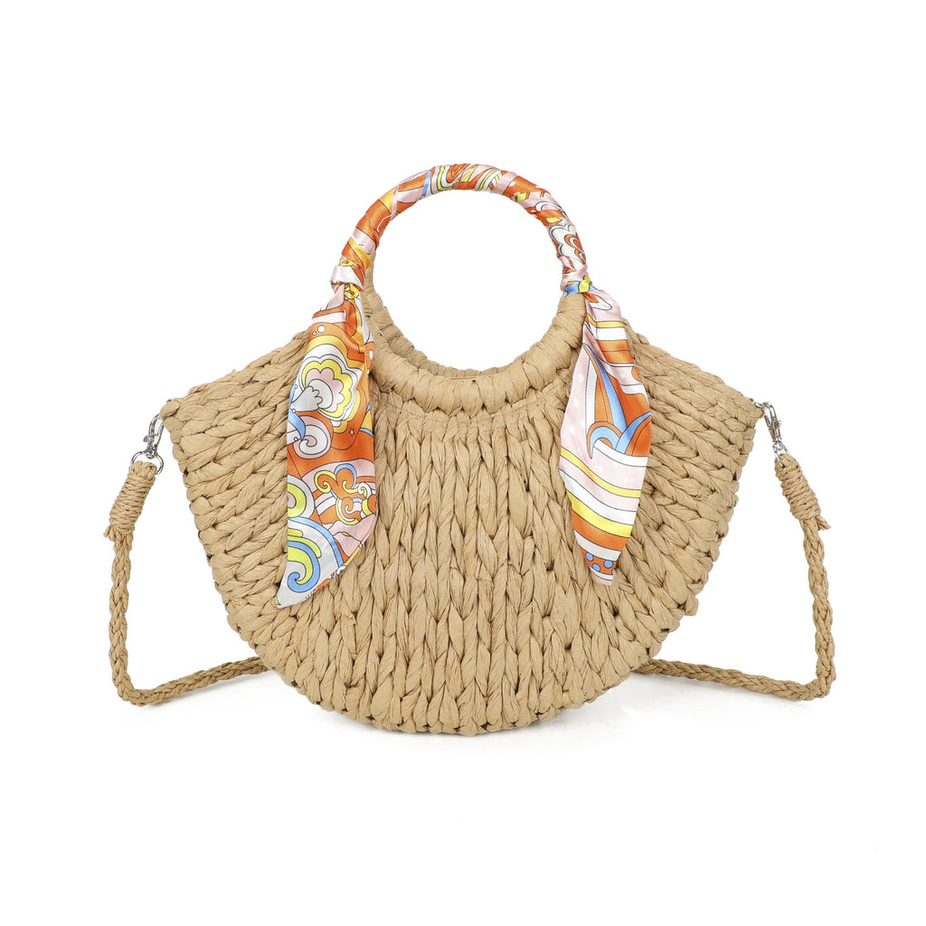 Straw Scarf Bag