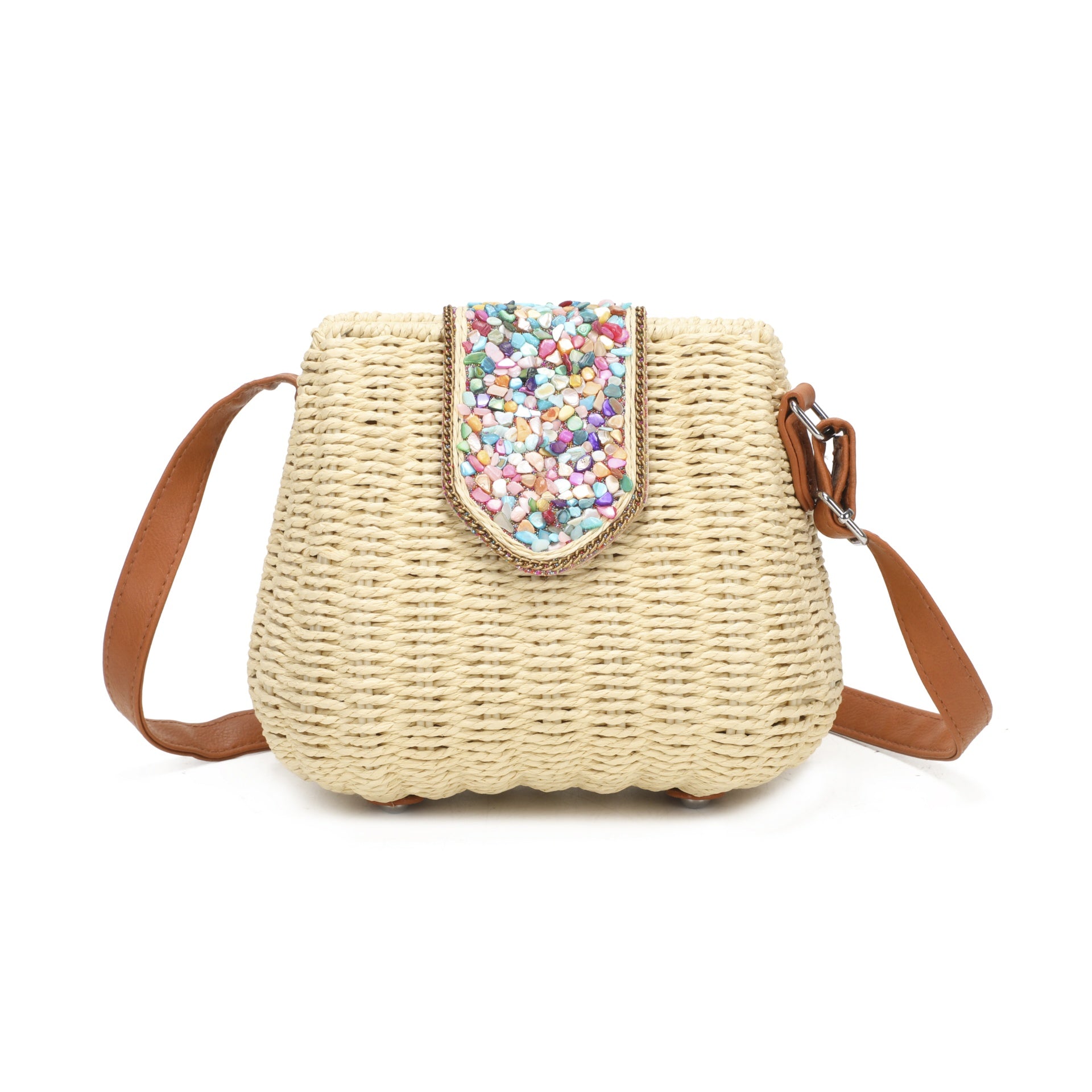Pastel Gem Basket Cross Body Bag