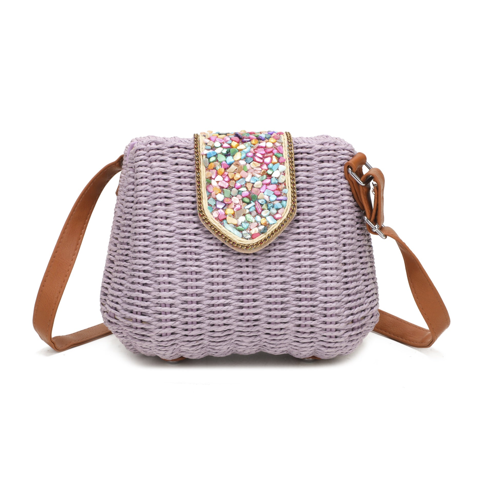Pastel Gem Basket Cross Body Bag
