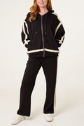 Black Stripe Hoodie and Jogger Set