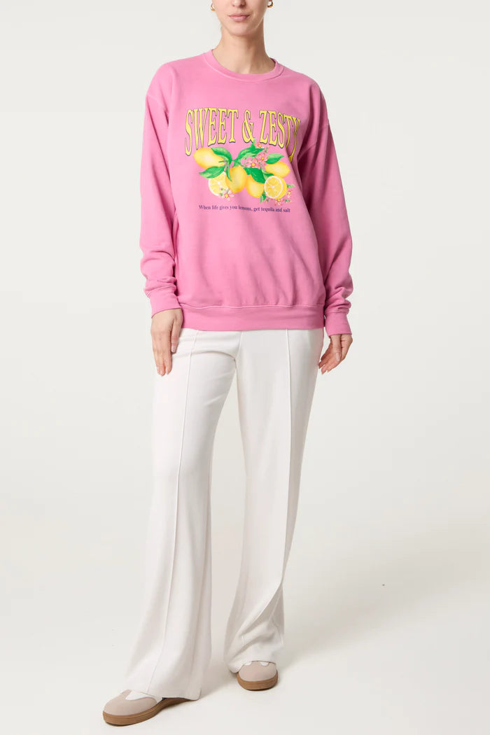 Pink Sweet and Zesty Sweatshirt