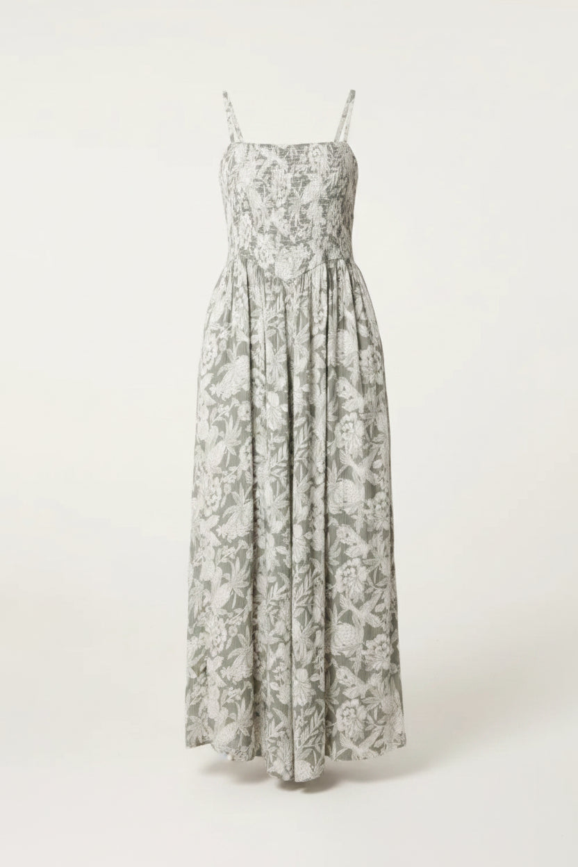 Sage Botanical Strappy Jumpsuit