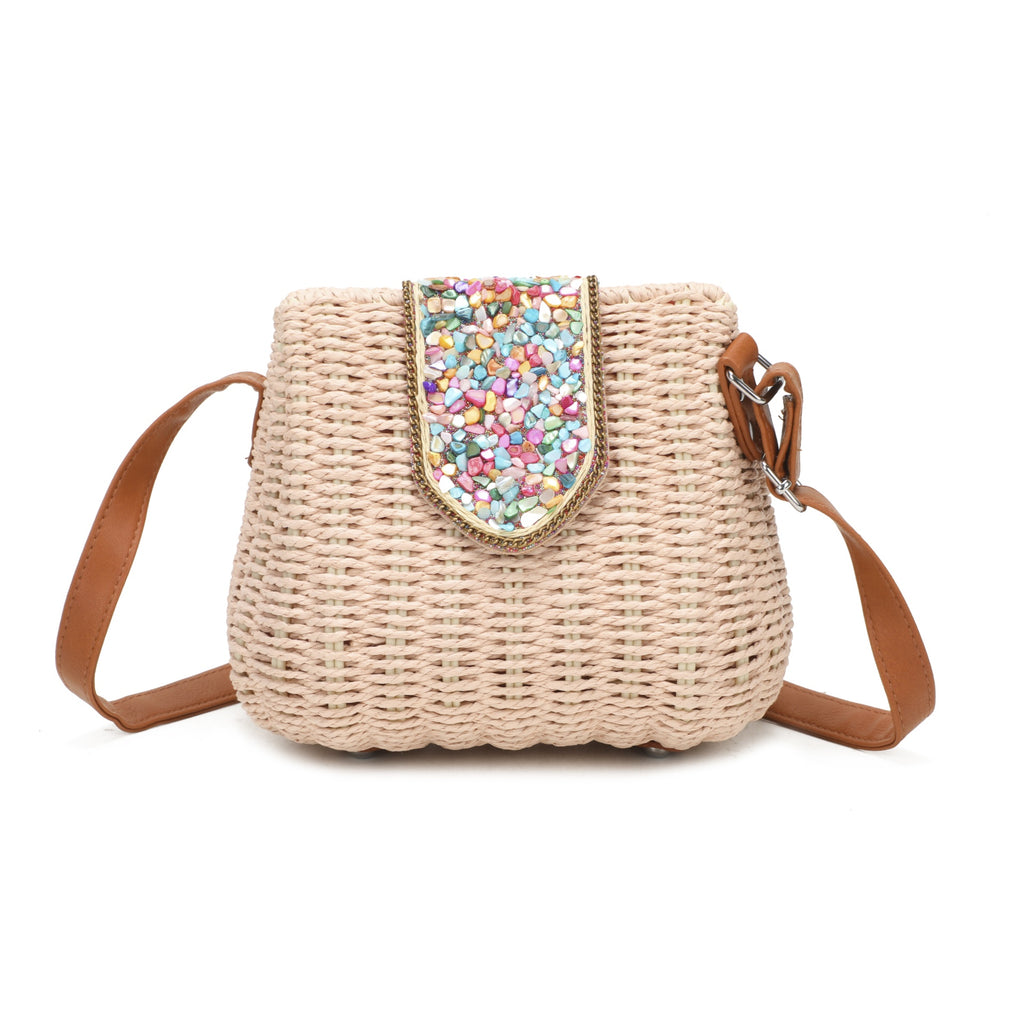 Pastel Gem Basket Cross Body Bag
