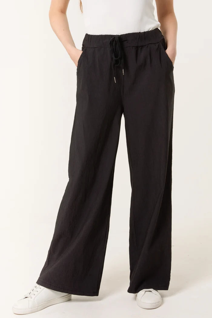 Black Wide Leg Magic Trousers