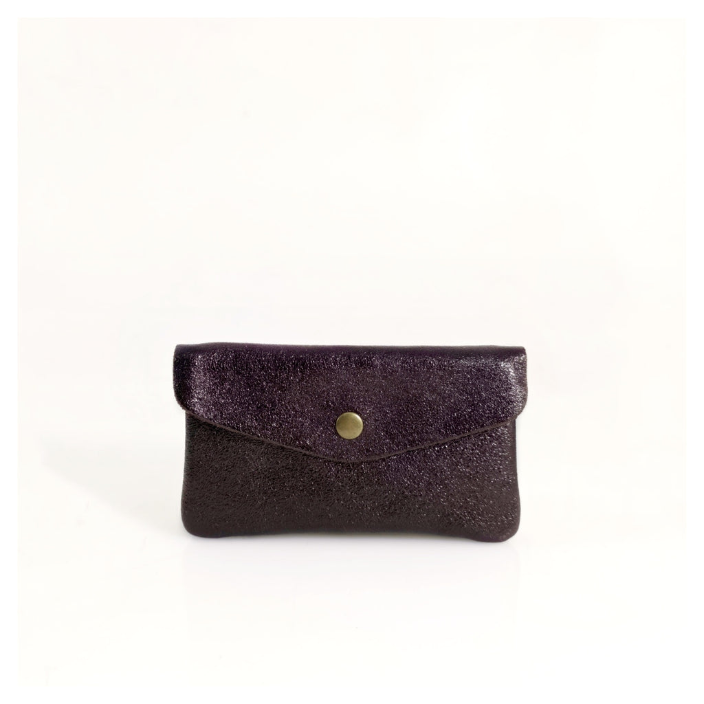 Metallic Leather Coin Purse