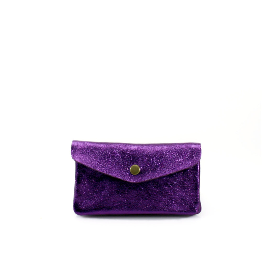 Metallic Leather Coin Purse