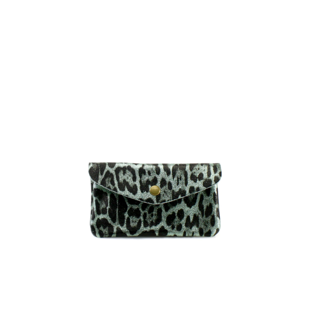Leather Leopard Print Purse
