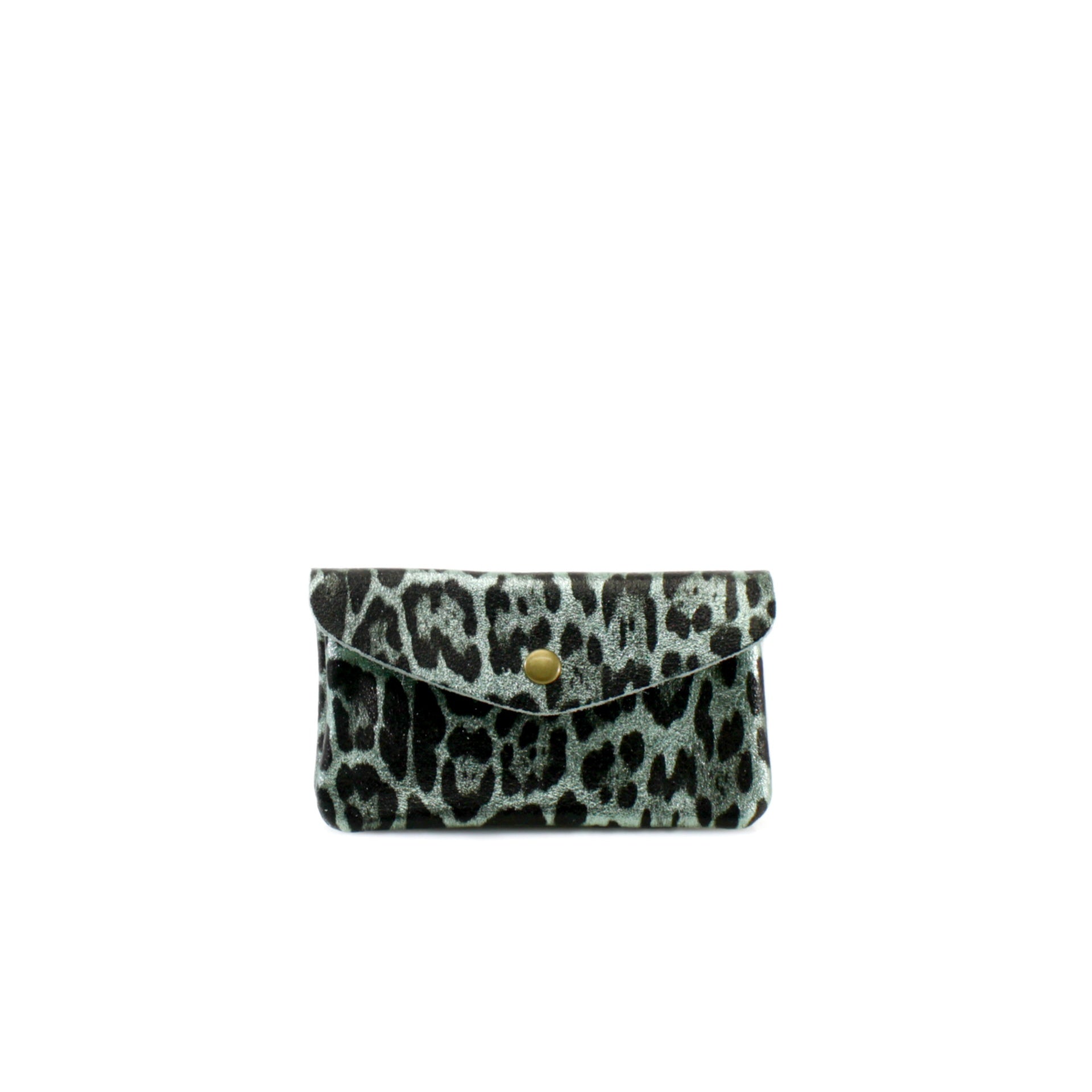 Leather Leopard Print Purse