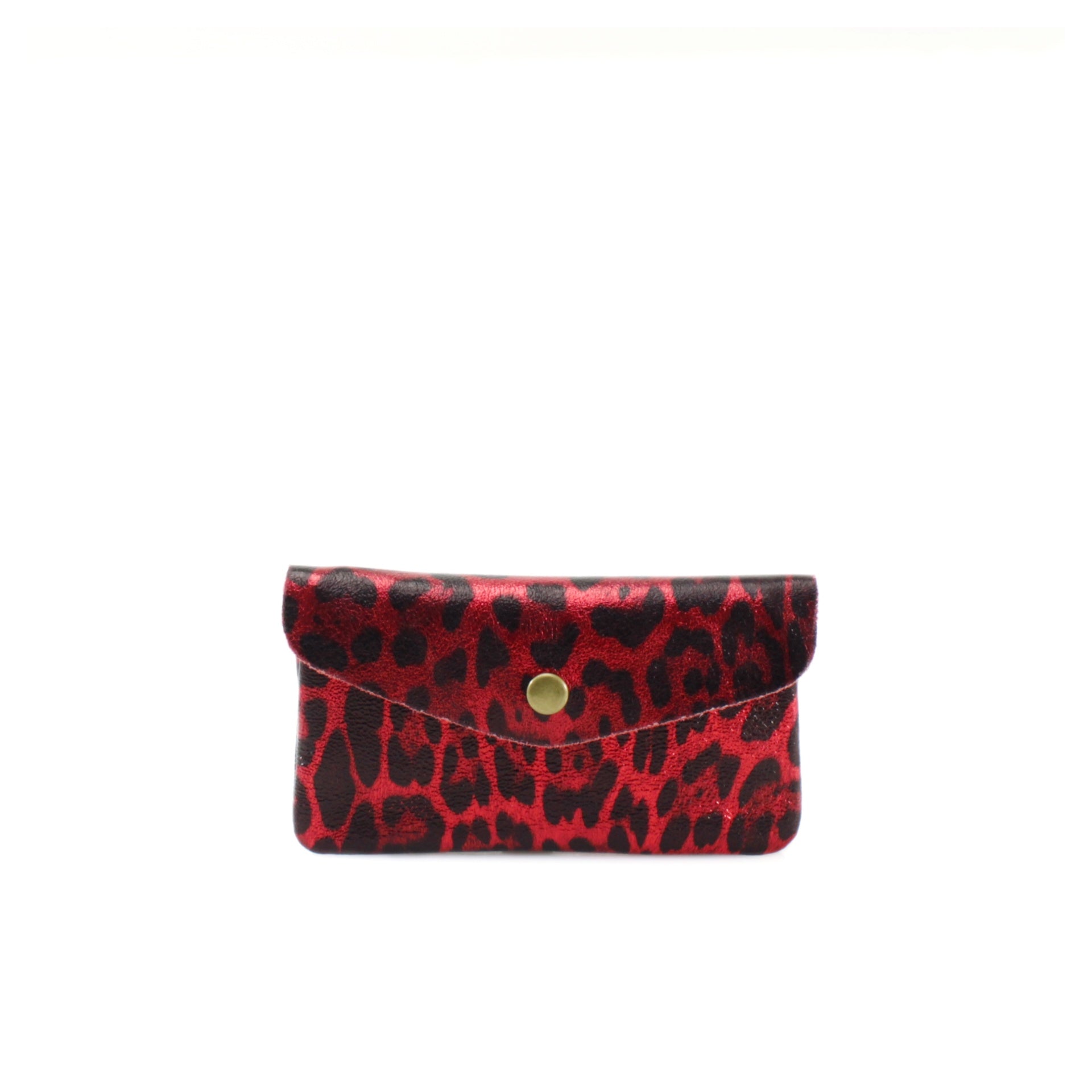 Leather Leopard Print Purse
